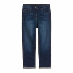 M&Co Blue Straight Leg Crop Jeans -M&Co shop unnamed file 1064