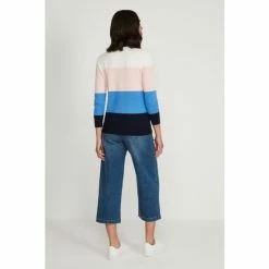M&Co Blue Colourblock Scallop Neck Jumper -M&Co shop unnamed file 11