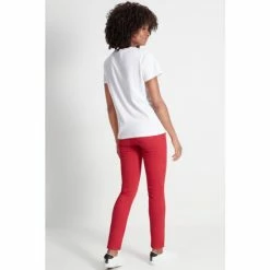M&Co Red Supersoft Crop Jeans -M&Co shop unnamed file 1126