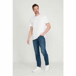 M&Co Blue Tinted Mid Wash Slim Jeans 3 M&Co Blue Tinted Mid Wash Slim Jeans -M&Co shop unnamed file 1187