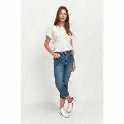 M&Co Petite Blue Super Soft Slim Cropped Jeans -M&Co shop unnamed file 1221