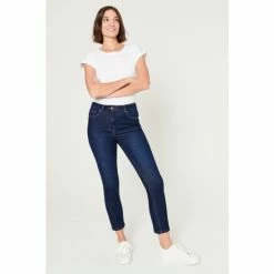 M&Co Blue Supersoft Cropped Jeans -M&Co shop unnamed file 1232