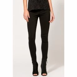 M&Co Black Plain Bengaline Trousers