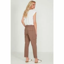 M&Co Brown Cargo Utility Trousers -M&Co shop unnamed file 1275