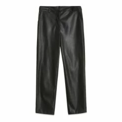 M&Co PU Straight Leg Black Trousers -M&Co shop unnamed file 1291