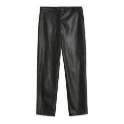 M&Co PU Straight Leg Black Trousers -M&Co shop unnamed file 1292
