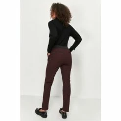 M&Co Petite Red Check Ponte Trousers -M&Co shop unnamed file 1305