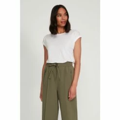 M&Co Green Zip Detail Wide Leg Trousers -M&Co shop unnamed file 1327