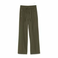 M&Co Green Zip Detail Wide Leg Trousers -M&Co shop unnamed file 1329