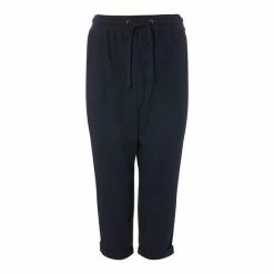 M&Co Blue Petite Cropped Linen Trousers -M&Co shop unnamed file 1453