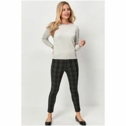 M&Co Black Check Bengaline Trousers -M&Co shop unnamed file 1475