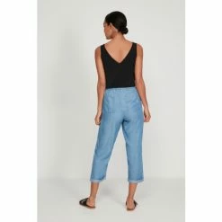 M&Co Blue Tencel Denim Crop Trousers -M&Co shop unnamed file 1488