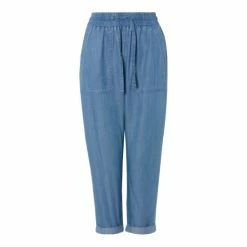 M&Co Blue Tencel Denim Crop Trousers -M&Co shop unnamed file 1490