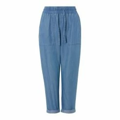 M&Co Blue Tencel Denim Crop Trousers -M&Co shop unnamed file 1491