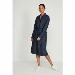 M&Co Blue Denim Shirt Dress -M&Co shop unnamed file 1517