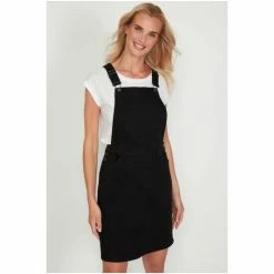M&Co Pinafore Black Denim Dress -M&Co shop unnamed file 1526
