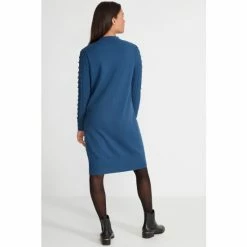 M&Co Blue Petite Knitted Dress -M&Co shop unnamed file 1535