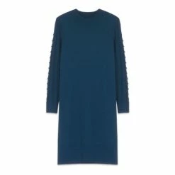 M&Co Blue Petite Knitted Dress -M&Co shop unnamed file 1538