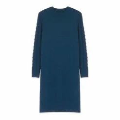 M&Co Blue Petite Knitted Dress -M&Co shop unnamed file 1540