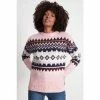 M&Co Pink Fair Isle Jumper