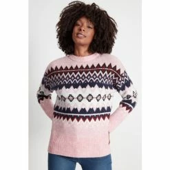 M&Co Pink Fair Isle Jumper