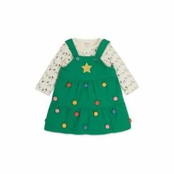 M&Co Green Christmas Tree Pinny Set -M&Co shop unnamed file 1573