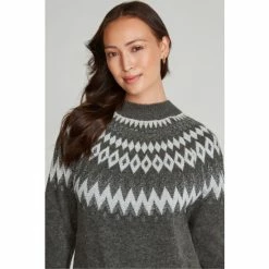 M&Co Grey Fairisle Pattern Dress -M&Co shop unnamed file 1592