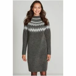 M&Co Grey Fairisle Pattern Dress -M&Co shop unnamed file 1593