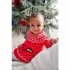 M&Co Red Christmas Character Pocket Knitted Dress -M&Co shop unnamed file 1604