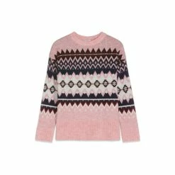 M&Co Pink Fair Isle Jumper -M&Co shop unnamed file 161