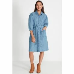 M&Co Petite Denim Shirt Dress