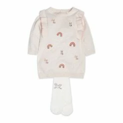 M&Co Cream Knitted Dress With Tights -M&Co shop unnamed file 1644