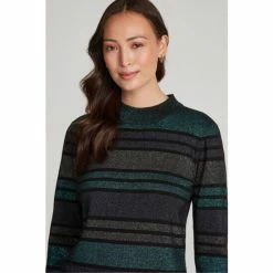 M&Co Green Metallic Stripe Dress -M&Co shop unnamed file 1654