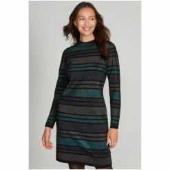 M&Co Green Metallic Stripe Dress -M&Co shop unnamed file 1655
