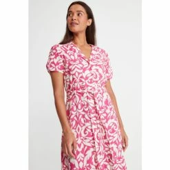 M&Co Petite Pink Printed Shirt Dress -M&Co shop unnamed file 1666