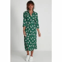 M&Co Green Floral Bouquet Button Through Midi Dress -M&Co shop unnamed file 1689