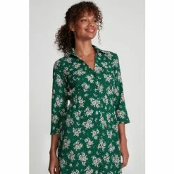 M&Co Green Floral Bouquet Button Through Midi Dress -M&Co shop unnamed file 1691