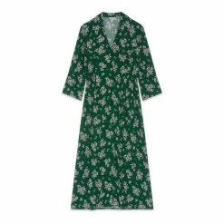 M&Co Green Floral Bouquet Button Through Midi Dress -M&Co shop unnamed file 1693