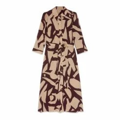 M&Co Red Geo Print Satin Shirt Dress -M&Co shop unnamed file 1704