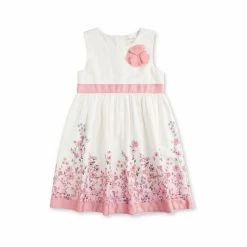 M&Co Cream K&C Border Print Dress -M&Co shop unnamed file 1712