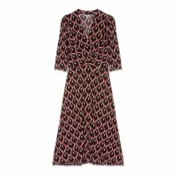 M&Co Twist Front Black Printed Dress -M&Co shop unnamed file 1740