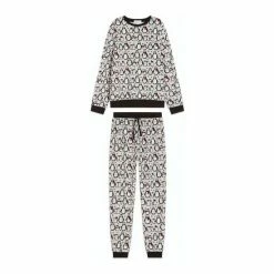 M&Co Grey Penguin Fleece Pyjama Set -M&Co shop unnamed file 1746