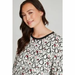 M&Co Grey Penguin Fleece Pyjamas -M&Co shop unnamed file 1749