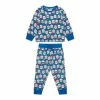 M&Co Blue Santa Face Pyjama Set