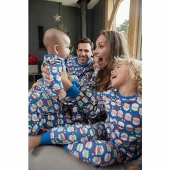 M&Co Blue Santa Face Pyjama Set -M&Co shop unnamed file 1805