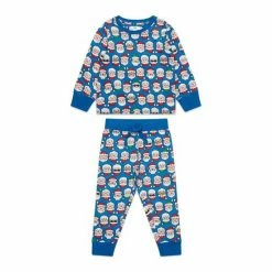 M&Co Blue Santa Face Pyjama Set -M&Co shop unnamed file 1807