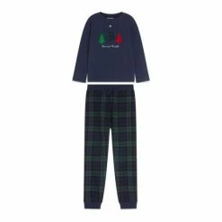 M&Co Blue Christmas Tree Pyjama Set -M&Co shop unnamed file 1814