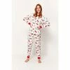 M&Co White Anya Madsen Dachshund Sausage Dog Print Christmas Pyjama Set -M&Co shop unnamed file 1829