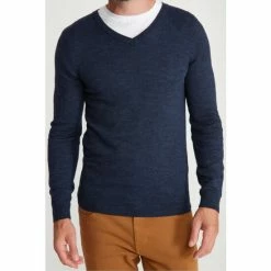 M&Co Blue V-Neck Knitted Jumper -M&Co shop unnamed file 184