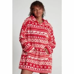 M&Co Red Family Fairisle Pattern Hoodie -M&Co shop unnamed file 1845